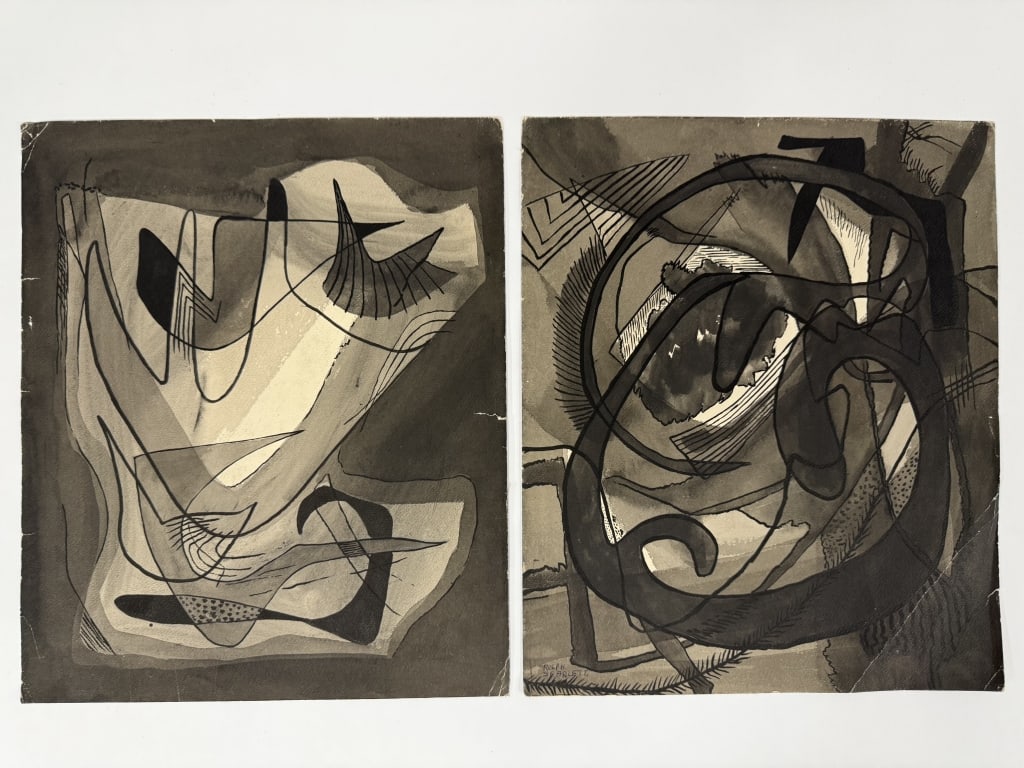 Lot Rolph Scarlett (1889-1984) Mixed Media/Paper (1 of 4)