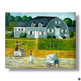 Embellished Giclee "Barn House" Signed A Miller