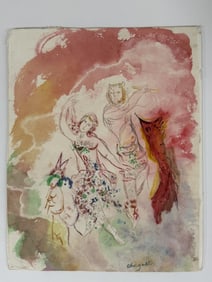 Possibly Marc Chagall (1887-1985) Mix Media/Paper