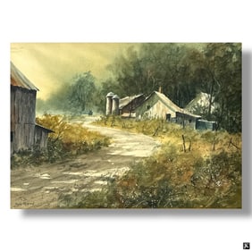 Gary Shepard Watercolor "Farmscape"
