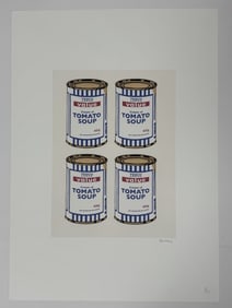 Banksy Signed Lithograph "Tesco Value Soup Can"