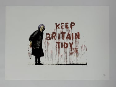 Banksy SIgned Lithograph "Keep Britain Tidy"