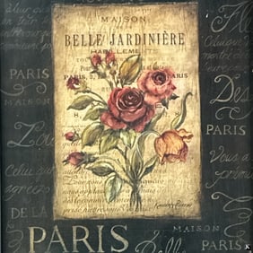 Decorative Framed Color Print "Belle Jardiniere"