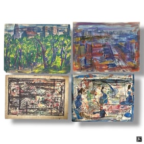 Vincent Drennan 4 Watercolors on Paper, 1940's-50s