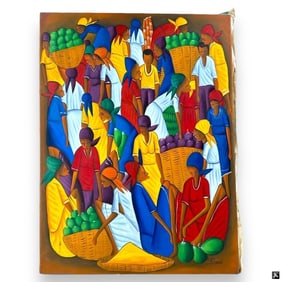 Franck Clervil (HAITI B1963) Oil Painting On Canva