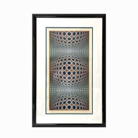 Victor Vasarely Double Green Spheres