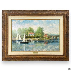 Robert Girrard/Thomas Kinkade Lithograph on Canvas