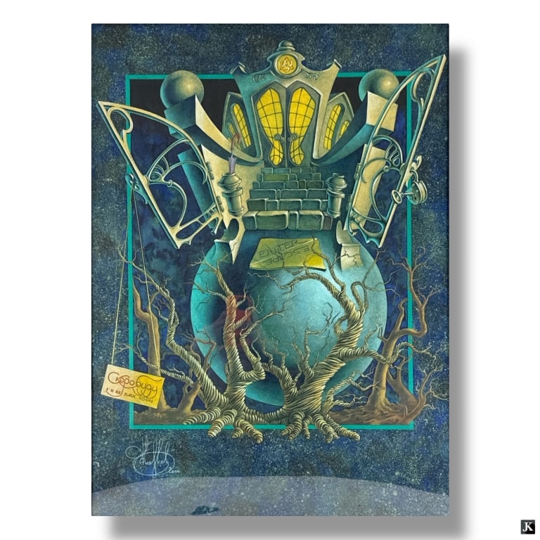 Sergey Poyarkov Color Print, 'I'll Be Back Soon': Sergey Poyarkov (Ukranian b. 1965) Color Print, 'I'll Be Back Soon, 2000'. Signed and dated 2000 lower left. Gallery framed and under acrylic screen. Good condition. Measures 29-3/4" x 21-3/4" (sight)