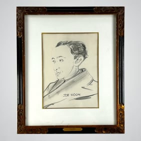 Franz Kline Pencil,Charcoal on Paper "Joe Moon"