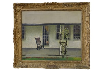 Virginia Armitage McCall Oil/canvas "Porch Scene"