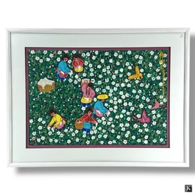 Liu Feng Tao Gouache "Working The Fields"