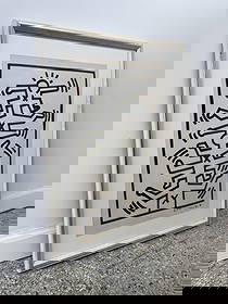 Keith Haring (1958-1990) Ink/Paper: Attributed to: Keith Haring, American (1958-1990) ink on paper drawing. Signed and dated '82 lower right. Well framed and in good condition. Frame measures 23" x 17" Work measures 17 5/8" x 12" 17B