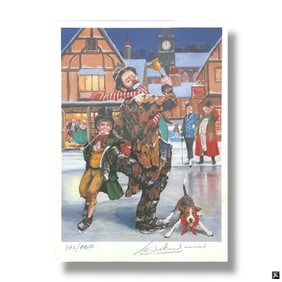 Emmett Kelly Circus LE Lithograph "Tis the Season"