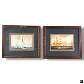 2 Vintage Color Prints "Ships"