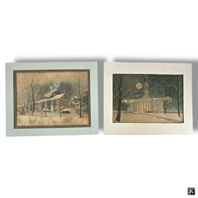 2 Thomas E. Kennedy Color Lithographs