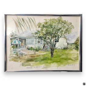 Lambrecht 1992 Watercolor On Paper Of House