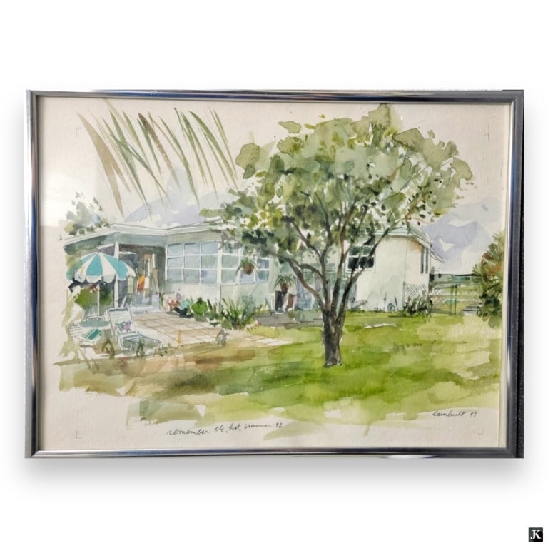 Lambrecht 1992 Watercolor On Paper Of House (1 of 4)