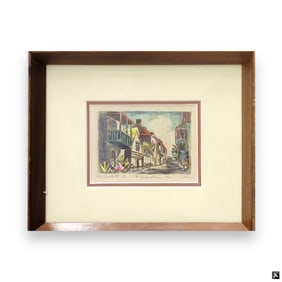 Edith W. Oliver (USA 1889-1979) Color Lithograph