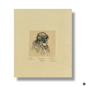 Andre Dunoyer de Segonzac Etching "Fille brune..."