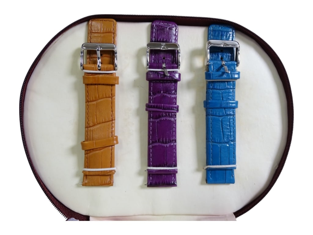 4 Leather Lucien Piccard Watch Band Set in Case (1 of 4)