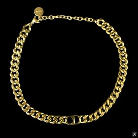 Christian Dior Miami Cuban Link Choker Necklace