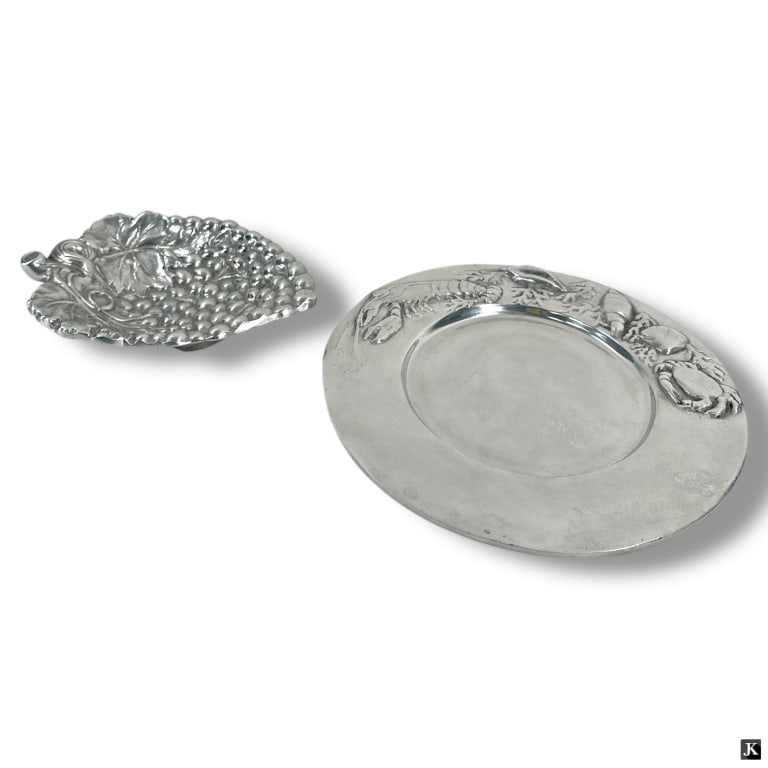 2 Decorative Silver-tone Serving Pieces (1 of 3)