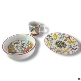 Tiffany & Co. 3 Pc Porcelain Youth Set in Box