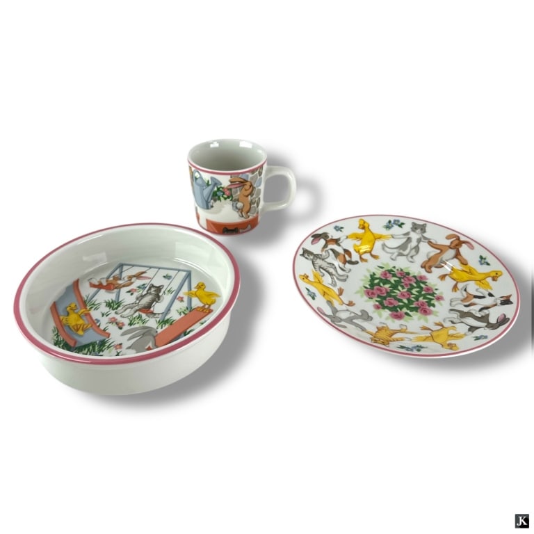 Tiffany & Co. 3 Pc Porcelain Youth Set in Box (1 of 5)