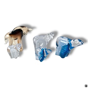 5 Art Glass Animals