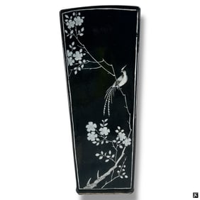 Large Vintage Chinese Famille Noir Vase