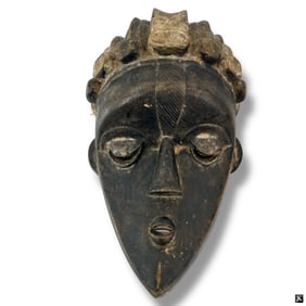 Vintage West African Carved Wood Dan Mask