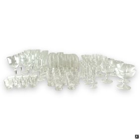 78 Pcs Vintage Radio Brand RFG4 Etched Stemware