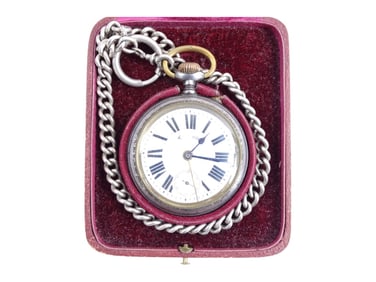 Antique Ludwig Wirth "Goliath" 8Day Pocket Watch