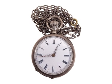 Antique Rementoir Silver Ladies Pocket Watch