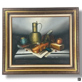 Frank Lean Oil on Canvas "Still Life"