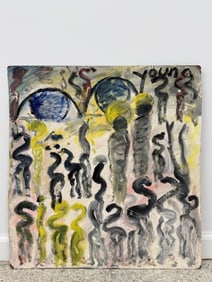 Purvis Young (1943-2010) Mixed Media/Board