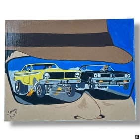 Tommy - Pop-Art Acrylic on Canvas "Glasses Race"