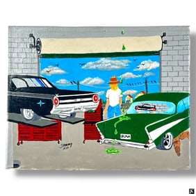Tommy - Pop-Art Acrylic on Canvas "Garage"