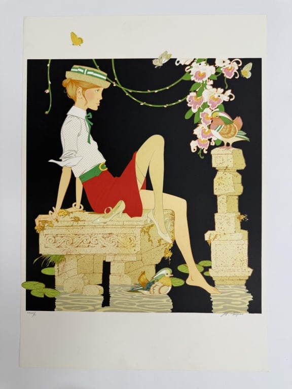 Philippe Henri Noyer (1917-1985) Signed Lithograph: Philippe Henri Noyer, French (1917-1985) signed lithograph "La Robe Rouge". Signed lower right, numbered XXXII/C (32/100). In good condition. Measures 32 5/8" x 22 5/8" 7A