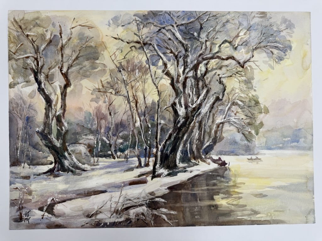 (Asian) Artist Unknown Watercolor/Paper (1 of 5)