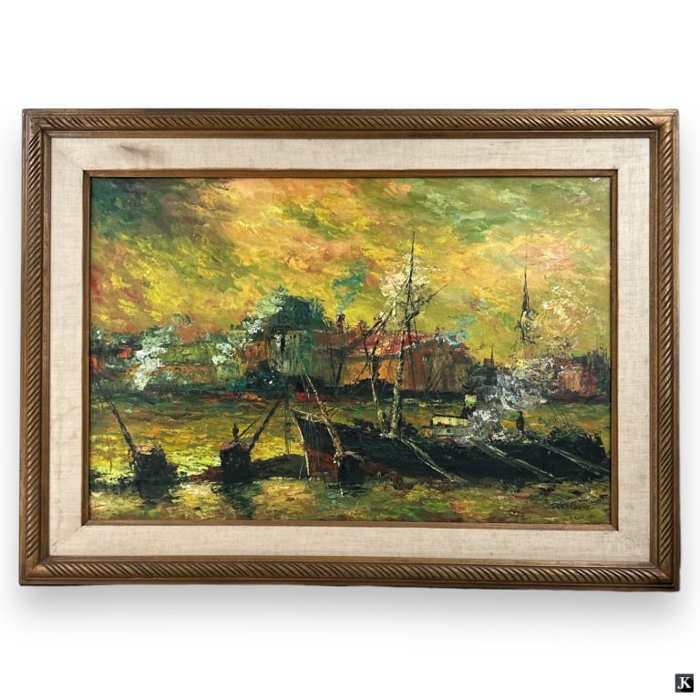 Mid Century Impressionist Style O/C (1 of 4)