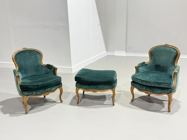 Antique French Country Lounge Chairs