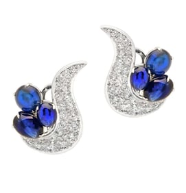 Aletto Bros Diamond and Sapphire Earrings