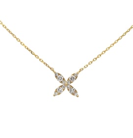 18k Yellow Gold & Diamond Necklace