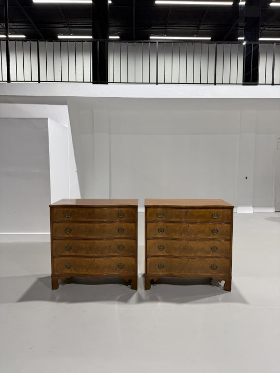 Early 19th Century Mahogany Dressers: Early 19th Century Mahogany (2) Two Dresser, four long graduated drawers. 19 1/2 inches deep x 37 inches wide x 37 inches high.