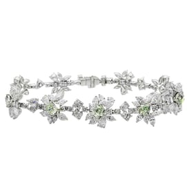 Fancy Green Diamond Bracelet