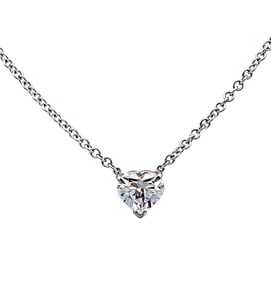 GIA Certified 1.29 Carat Diamond Heart Necklace