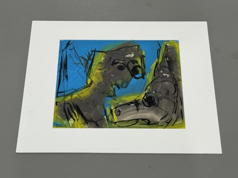 Rolph Scarlett (1889-1984): Rolph Scarlett (1889-1984) Gauche on paper. Masures 14 inches high x 15 1/2 inches wide.