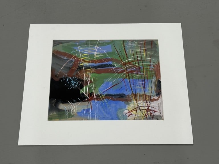 Rolph Scarlett (1889-1984): Rolph Scarlett (1889-1984) Gauche on Paper. Signed lower right. Measures 14 inches high x 16 1/2 inches wide.