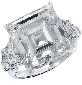 Exquisite 12.46ct Emerald Cut Diamond Engagement R